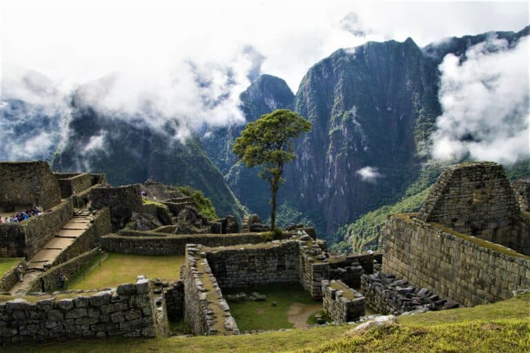 Inca trail in March: ruins along the Inca trail trek