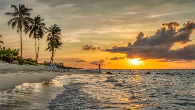 What is Cuba known for? One thing is the beaches! This is a stunning paradise beach in Holguin at sunset.