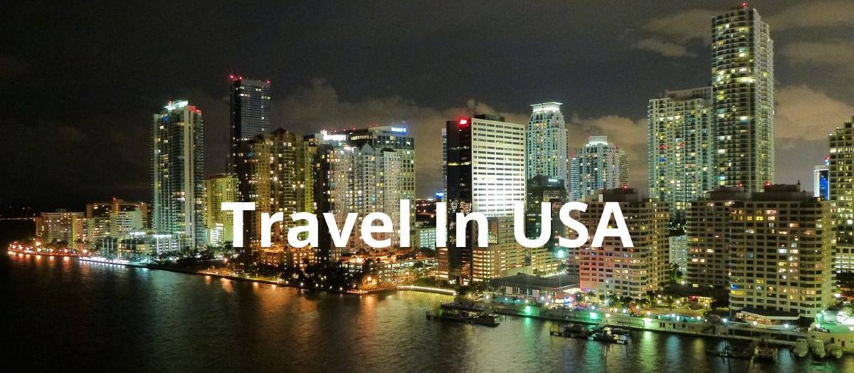 Travel in USA: Miami skyline by night. Solo female travel. Solo travel.
