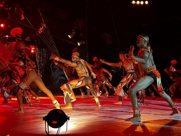 Dancers at the tropicana cabaret in Cuba doing a piece from the slave era. 7 days in Cuba itinerary.