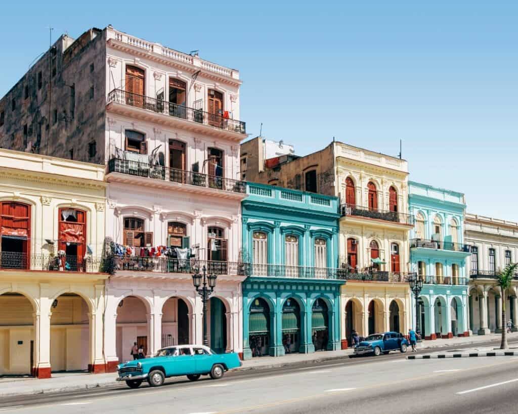 Casa particulares in colonial buildings in Havana, Cuba. 