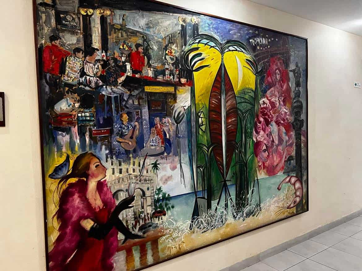 Colorful art piece in Hotel Nacional in the Vedado, Havana