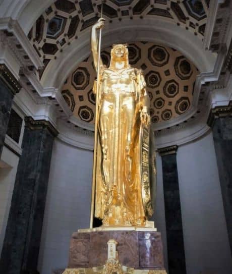 The huge golden statue that you can see inside the Capitolio in Havana