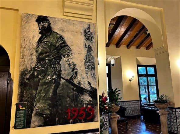 Wall art at Hotel Nacional de Cuba, and as all art in Cuba, this too has connotations to the Cuban revolution