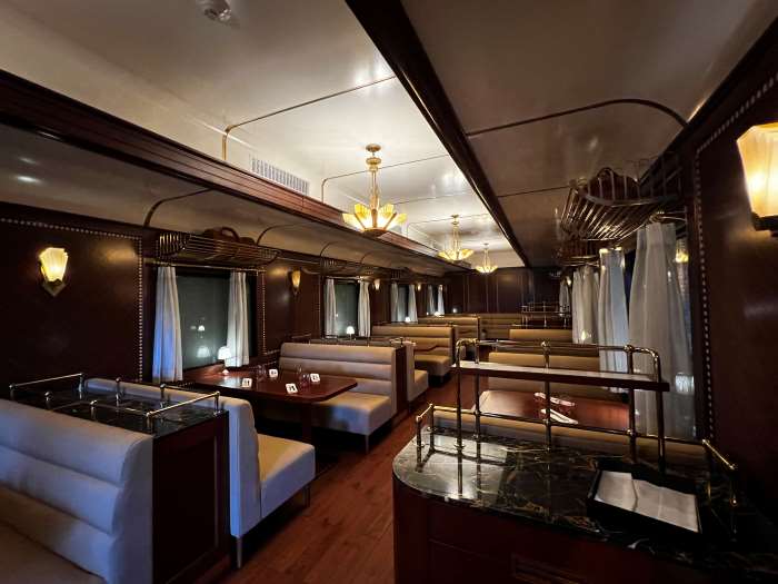 One of the restaurants in the Hyatt Zilara is the Indian Express, where you can be seated in this elegant old-fashioned train coach with dark teak furniture, sofas, and warm lighting AND excellent service and food, 