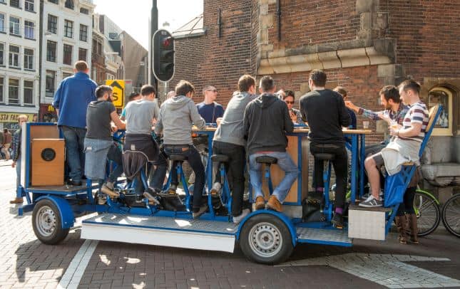 Boys trip: bicycle bar crawl around the city
