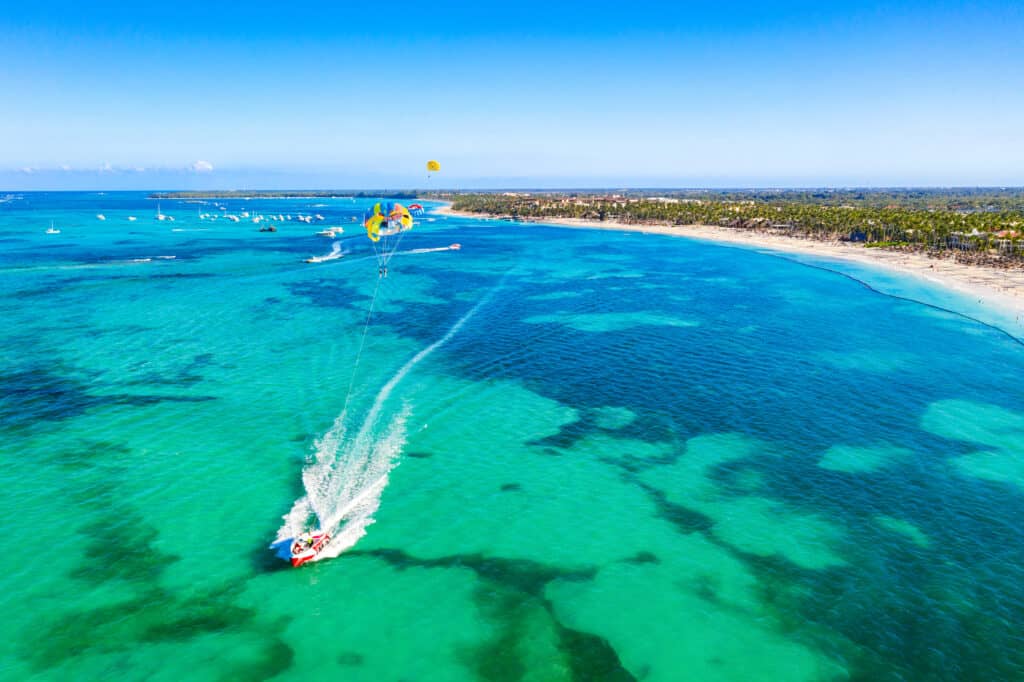 Sailing outside Bavaro Beach in Punta Cana