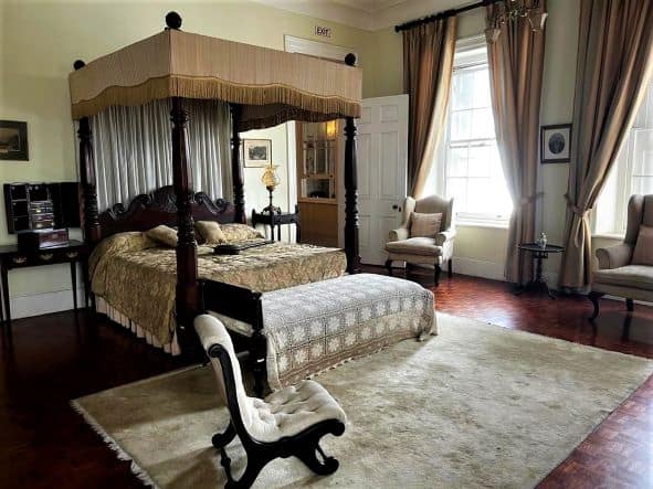 One of the modest bedrooms in Devon House in Kingston